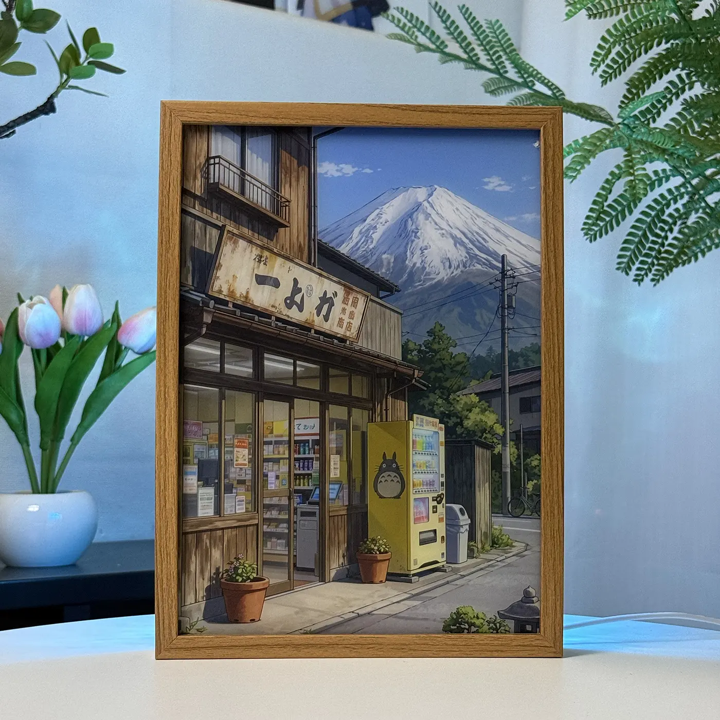 Mt. Fuji Little Shop LED light painting with the lights off