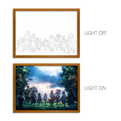 Demon Slayer Anime Light Box – LED Light Painting Photo Frame & Wall Art