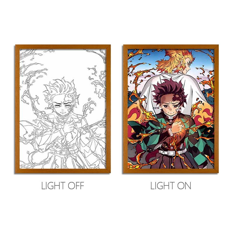 DS Anime LED Light Painting Photo Frame Wall Art