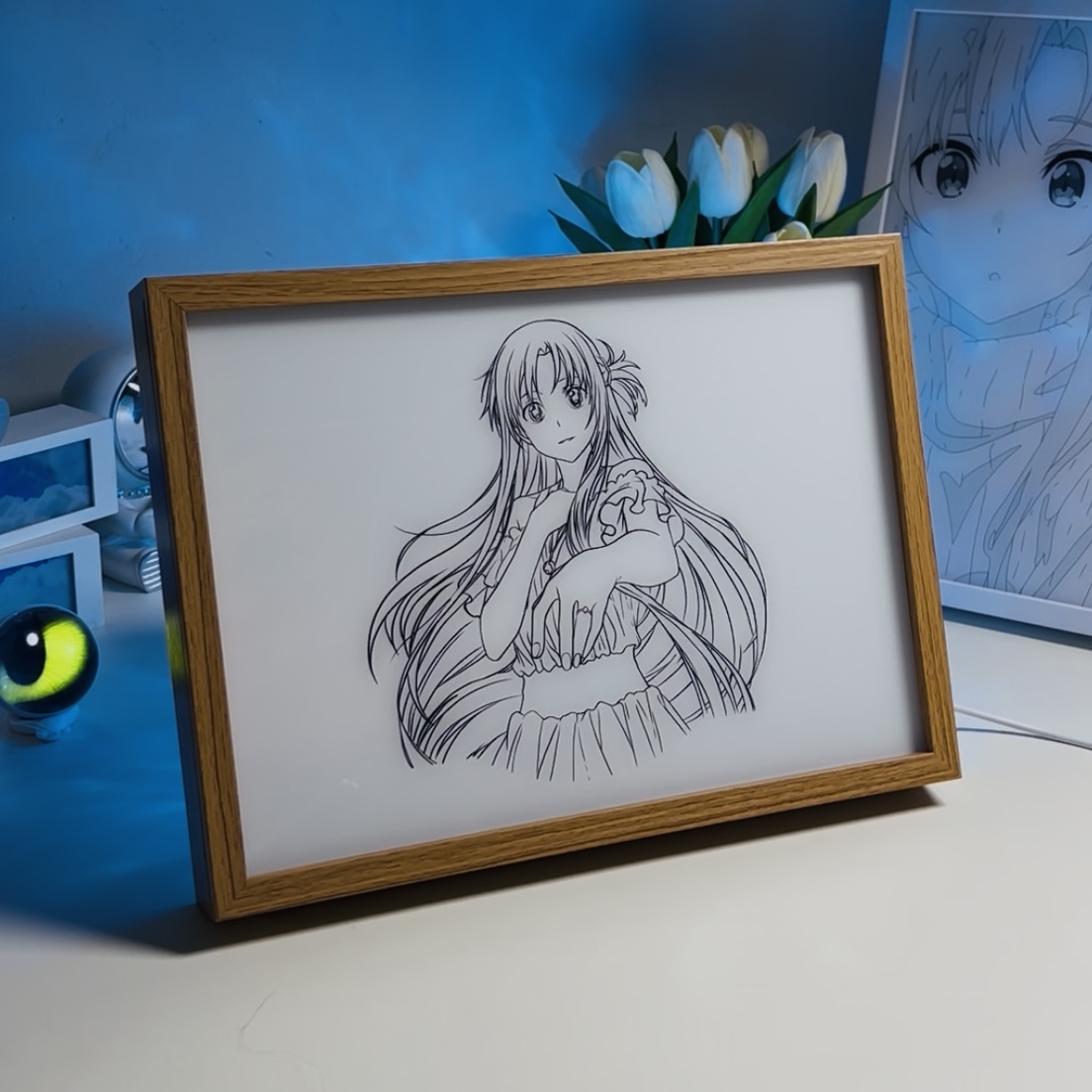 Sword Art Online Asuna LED Light Painting – Gentle Glow Anime Art