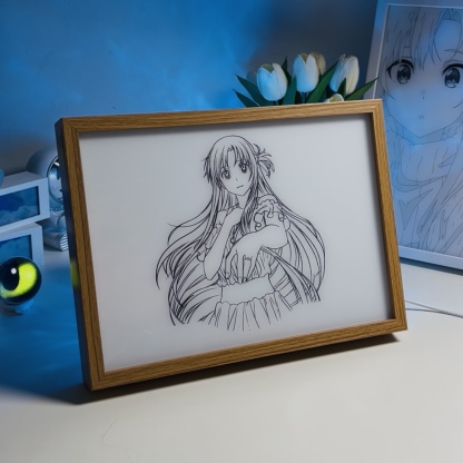 Sword Art Online Asuna LED Light Painting – Gentle Glow Anime Art