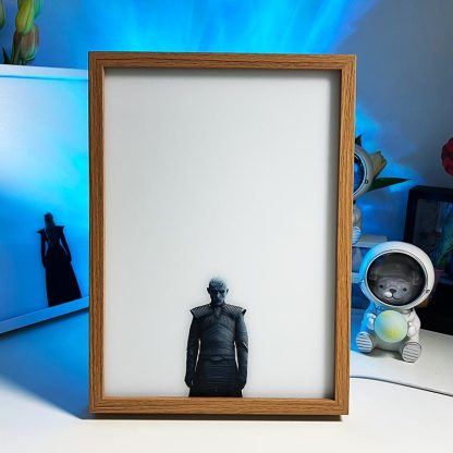 Game of Thrones Night King & Ice Dragon LED Glowing Photo Frame Light Box Wall Art