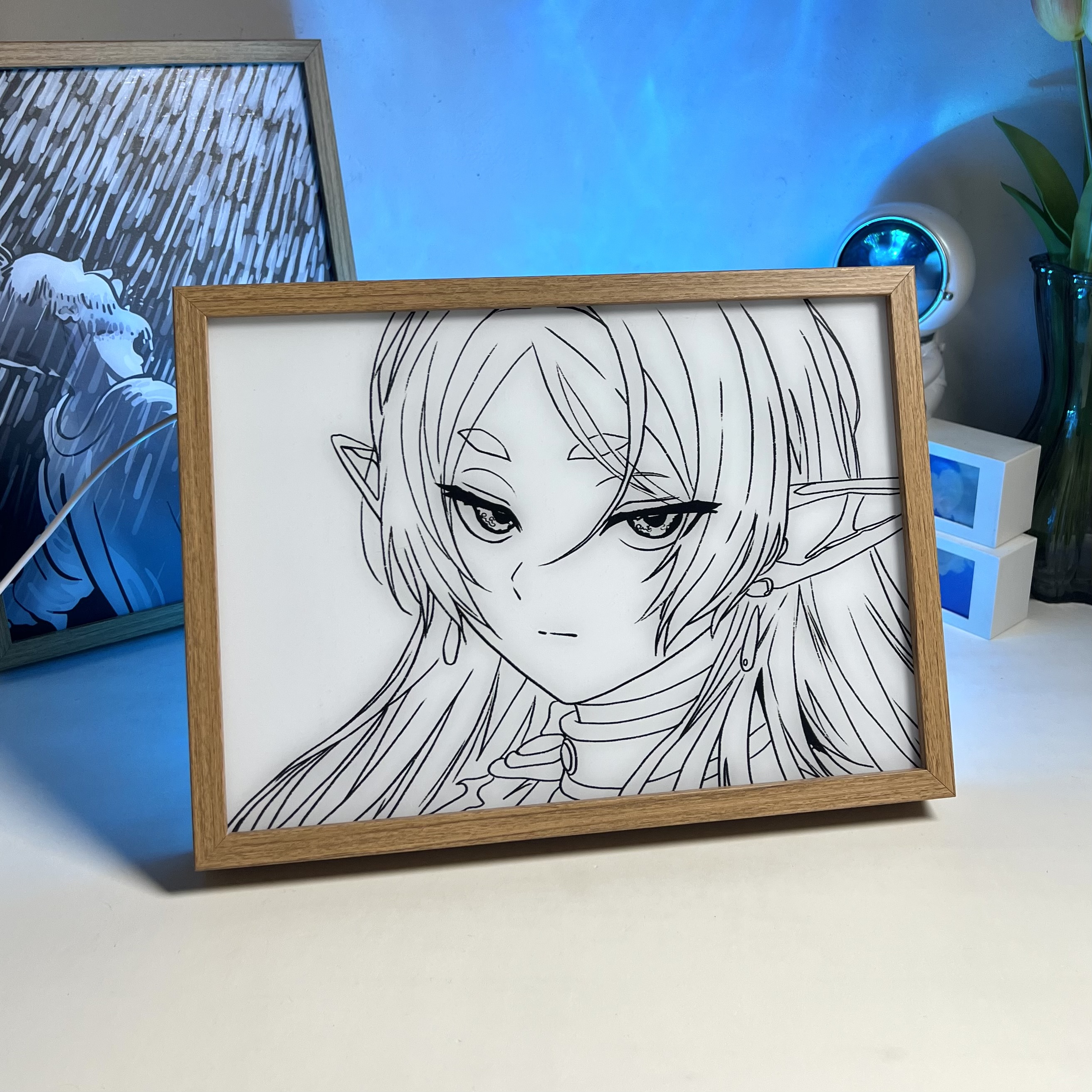 FLL Anime LED Light Painting Photo Frame Wall Art