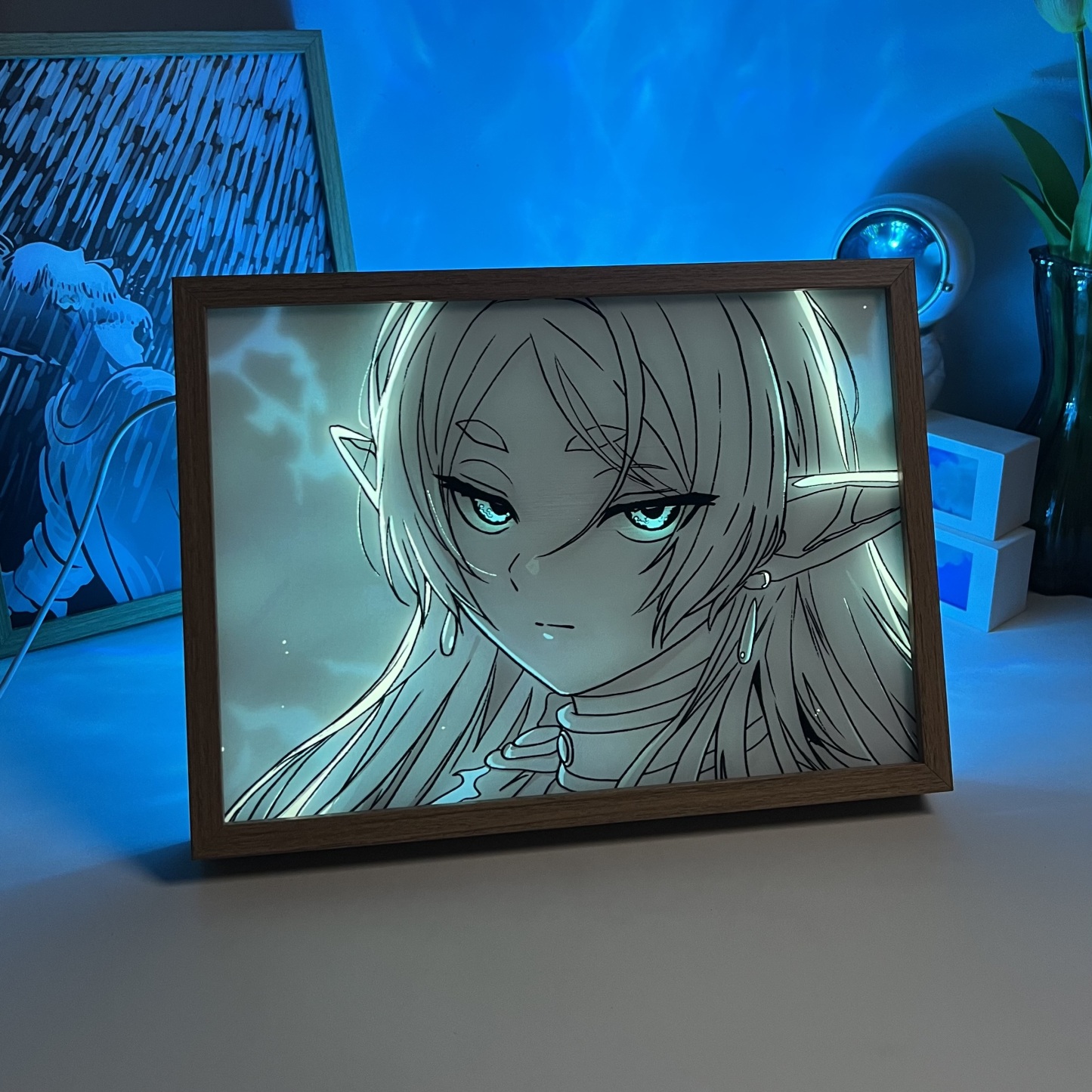 FLL Anime LED Light Painting Photo Frame Wall Art