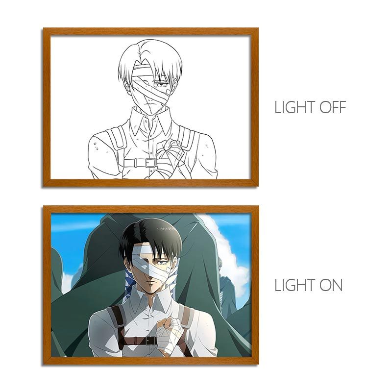 Attack on Titan Anime Light Box – LED Light Painting Photo Frame & Anime Merch Wall Art