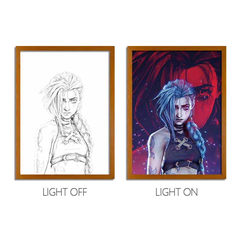 AR Series LED Light Painting Anime Photo Frame Wall Art