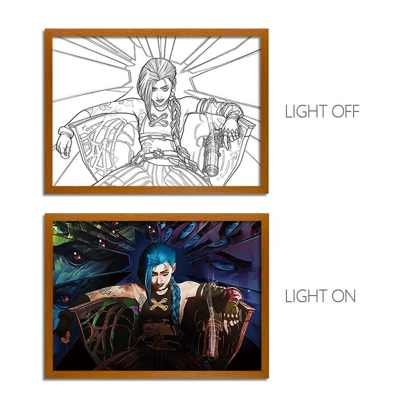 Arcane Anime Light Box – LED Light Painting Photo Frame Wall Art
