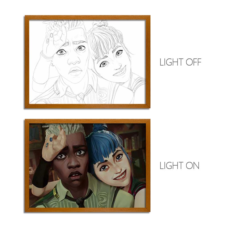 AR Series LED Light Painting Anime Photo Frame Wall Art