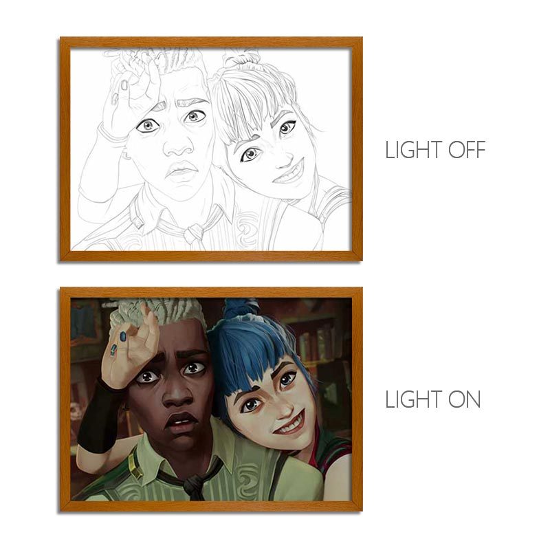 AR Series LED Light Painting Anime Photo Frame Wall Art