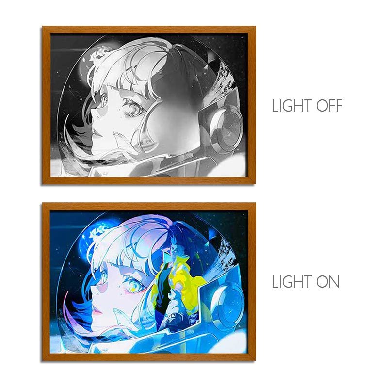 Cyber Series LED Light Painting Anime Photo Frame Wall Art