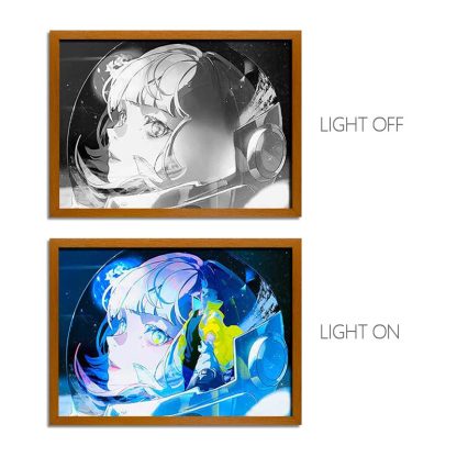 Cyber Series LED Light Painting Anime Photo Frame Wall Art