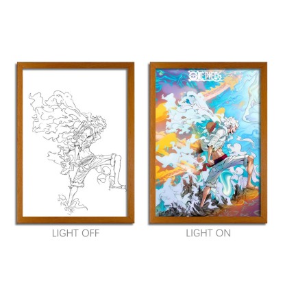 OP Series LED Light Painting Anime Photo Frame Wall Art