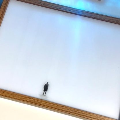 Cross of Revelation – Dreamy Blue Beam LED Light Painting Gift Night Light