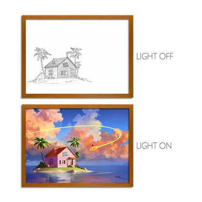 DB Anime LED Light Painting Frame – Glowing Wall Art for Fans & Collectors