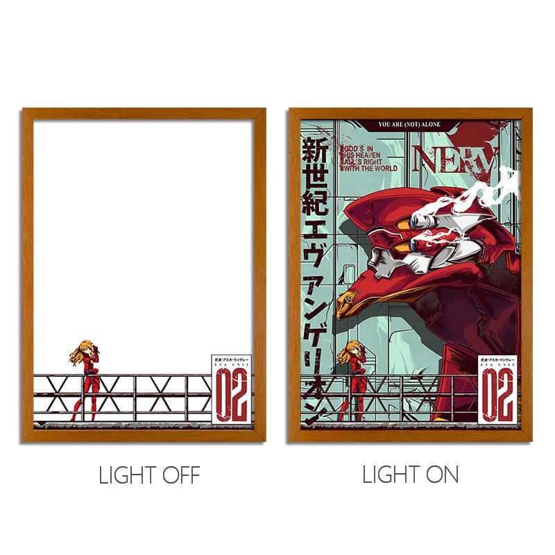 EVA Anime LED Light Painting Neon Genesis Evangelion Light Box