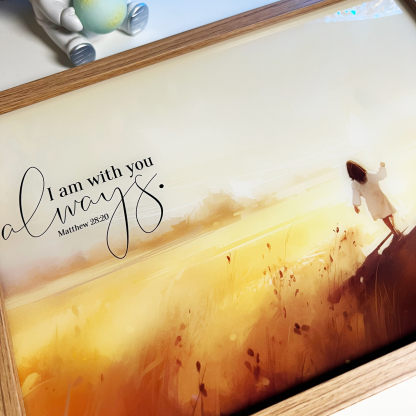 I Am With You Always – Matthew 28:20 Bible Verse LED Light Painting