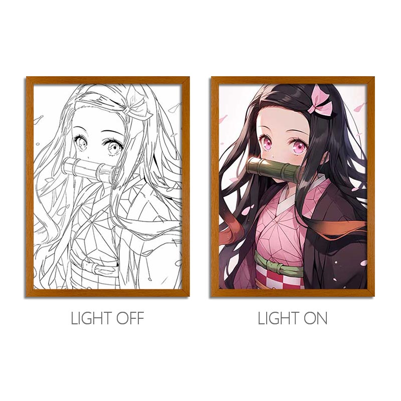 DS Anime LED Light Painting Photo Frame Wall Art