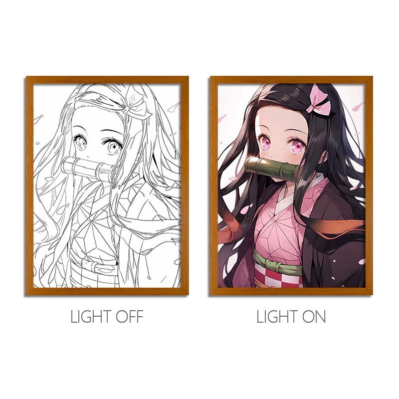 DS Anime LED Light Painting Photo Frame Wall Art