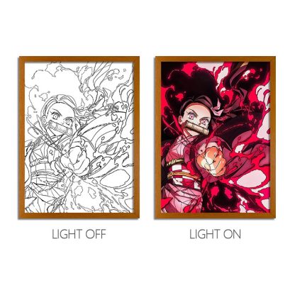 DS Anime LED Light Painting Photo Frame Wall Art