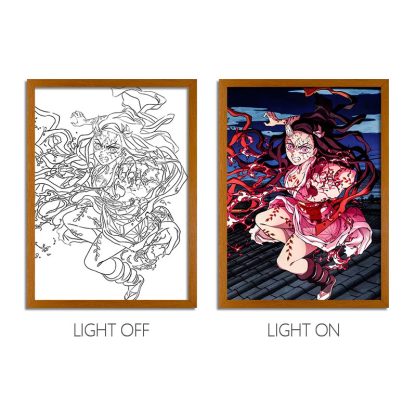 DS Anime LED Light Painting Photo Frame Wall Art
