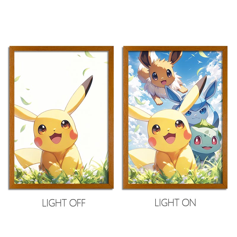 Pokémon LED Light Box Frame – Pikachu & Friends Edition