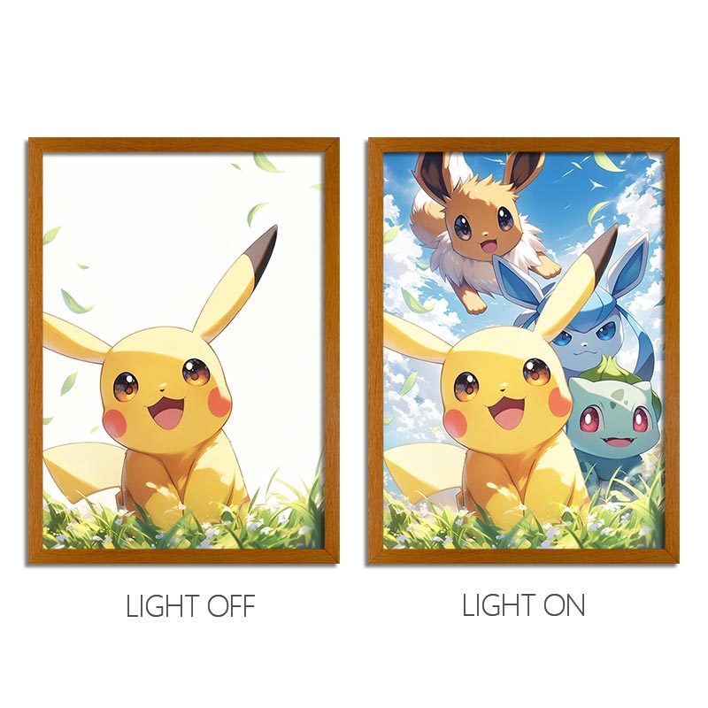 Pokémon LED Light Box Frame Pikachu Friends Edition
