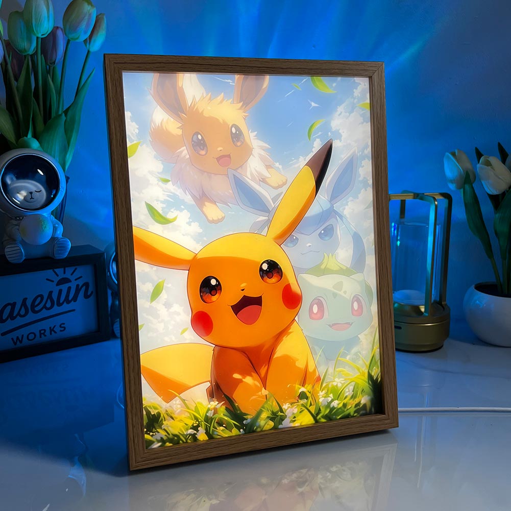 Pokémon LED Light Box Frame – Pikachu & Friends Edition