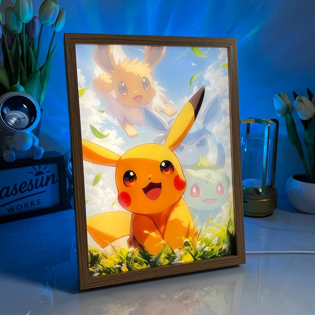 Pokémon LED Light Box Frame – Pikachu & Friends Edition