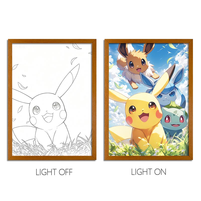 Pokémon LED Light Box Frame Pikachu Friends Edition