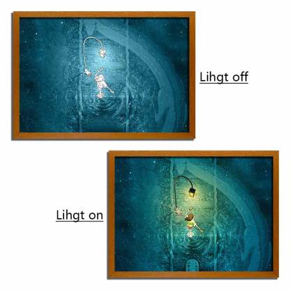 Studio Ghibli Inspired Anime LED Light Painting – "Glow of Ghibli" Photo Frame Wall Art