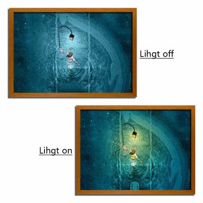 Studio Ghibli Inspired Anime LED Light Painting – "Glow of Ghibli" Photo Frame Wall Art