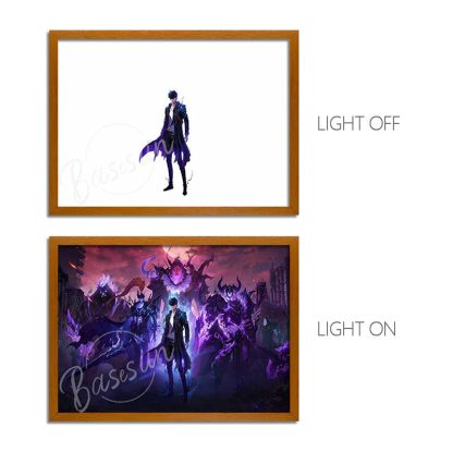 Solo Leveling Series LED Light Painting Anime Photo Frame Wall Art