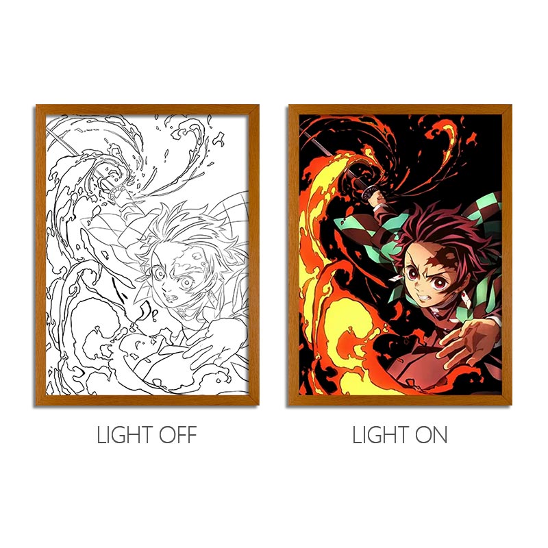 DS Anime LED Light Painting Photo Frame Wall Art