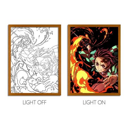 DS Anime LED Light Painting Photo Frame Wall Art