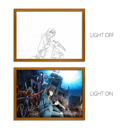 Solo Leveling Series LED Light Painting Anime Photo Frame Wall Art