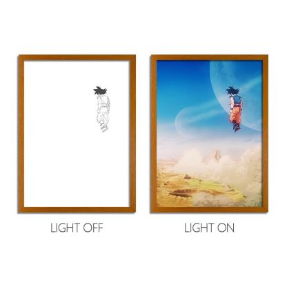 DB Anime LED Light Painting Frame – Glowing Wall Art for Fans & Collectors