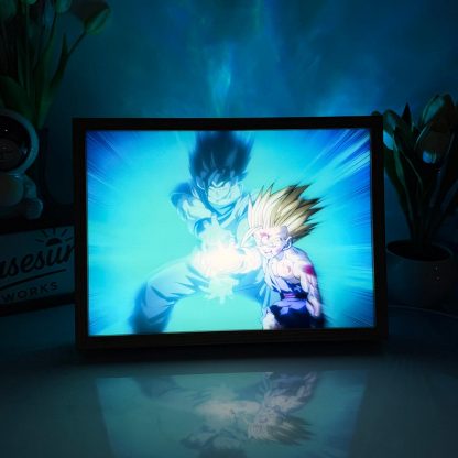 Dragon Ball Z LED Light Painting | SSJ2 Gohan & Goku "Father-Son Kamehameha" | Cell Games Saga Epic Reveal | 3-Color Dimmable Mood Light with Remote