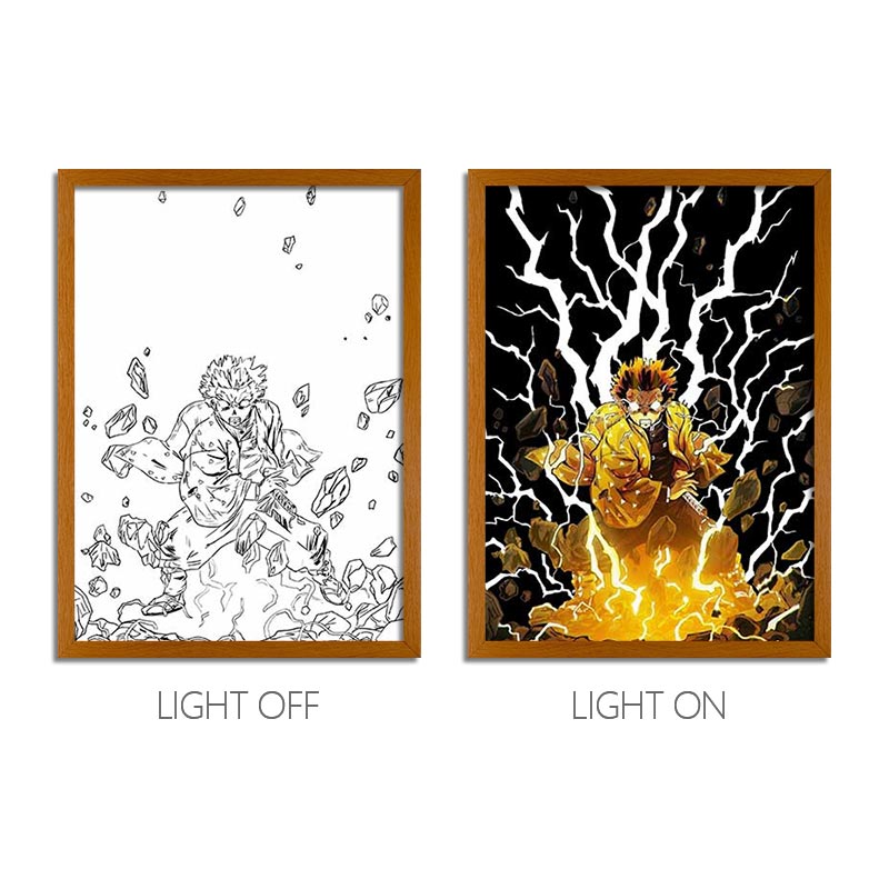 DS Anime LED Light Painting Photo Frame Wall Art