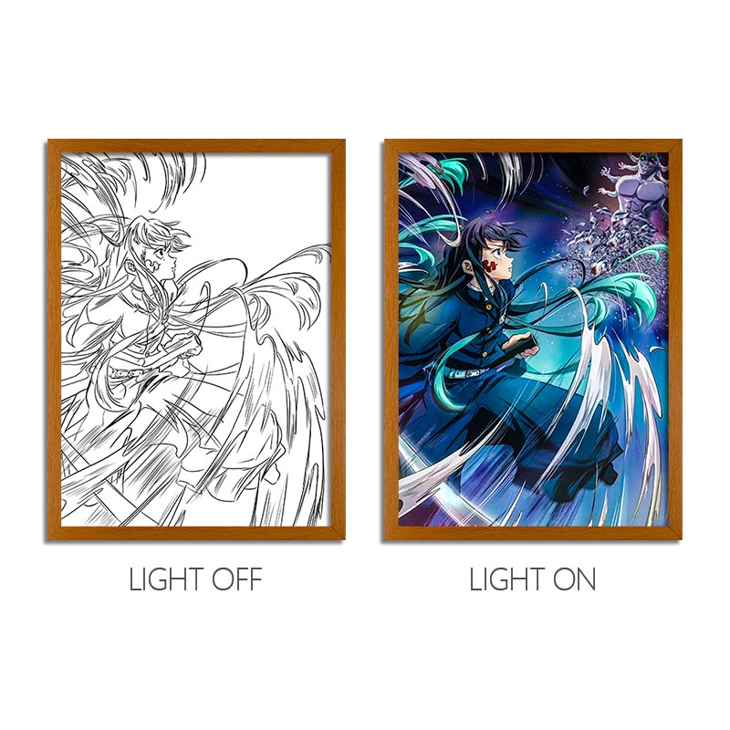 DS Anime LED Light Painting Photo Frame Wall Art