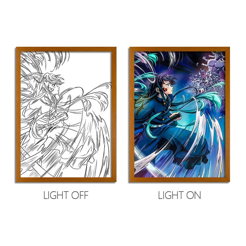 DS Anime LED Light Painting Photo Frame Wall Art