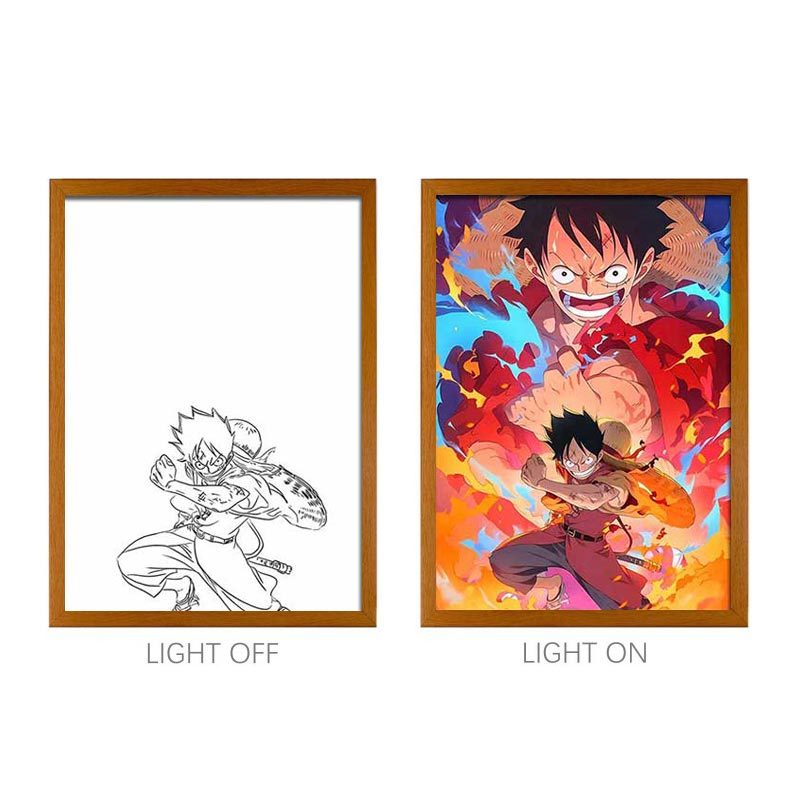 OP Series LED Light Painting Anime Photo Frame Wall Art