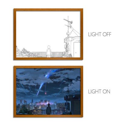 YN Anime LED Light Painting Frame – Glowing Wall Art for Fans & Collectors