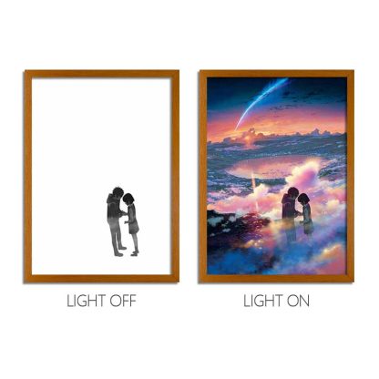 YN Anime LED Light Painting Frame – Glowing Wall Art for Fans & Collectors