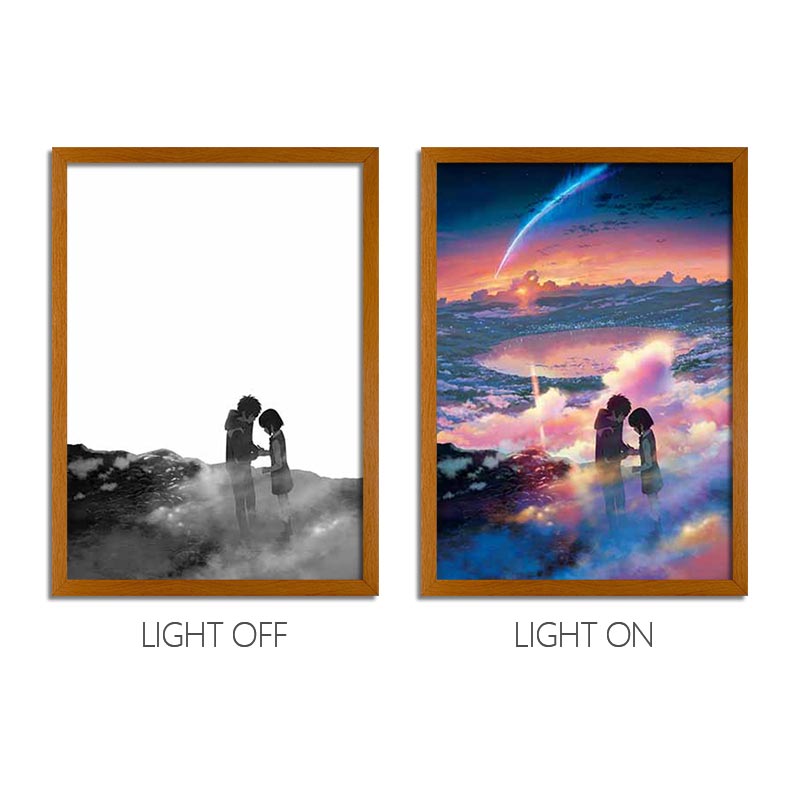 YN Anime LED Light Painting Frame Glowing Wall Art for Fans & Collectors
