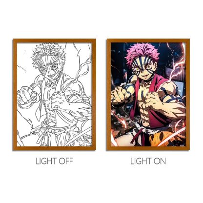 DS Anime LED Light Painting Photo Frame Wall Art