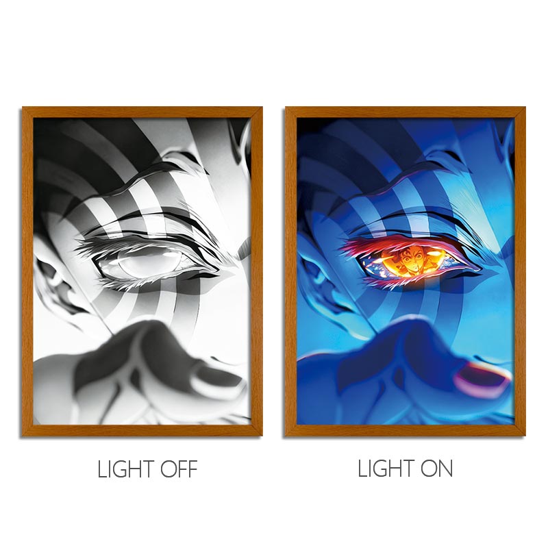 Demon Slayer Anime Light Box – LED Light Painting Photo Frame & Wall Art