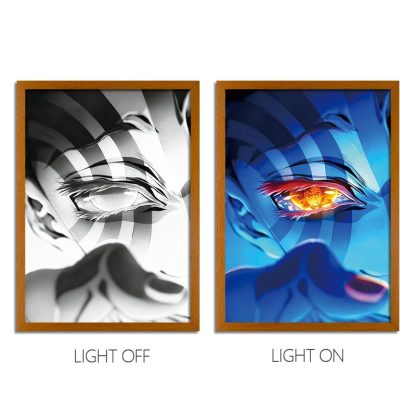 Demon Slayer Anime Light Box – LED Light Painting Photo Frame & Wall Art
