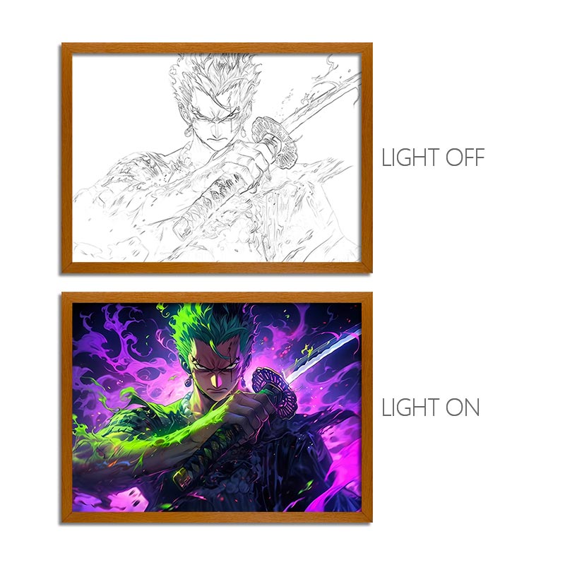OP Series LED Light Painting Anime Photo Frame Wall Art