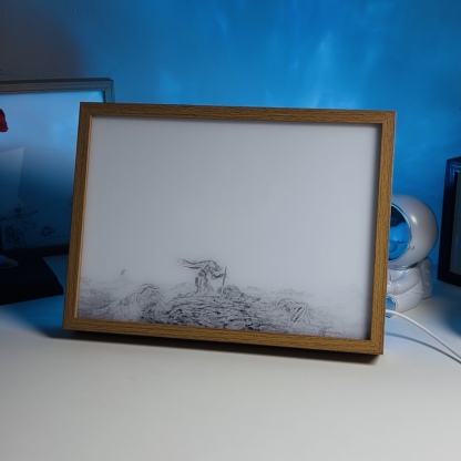 Elden-Inspired LED Light Painting – Fantasy Wall Frame Art