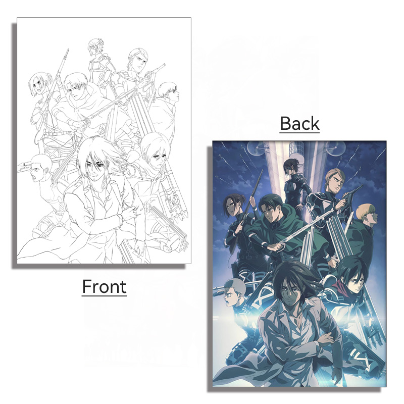 Acrylic Panel Attack on Titan Painting Panel Accessory